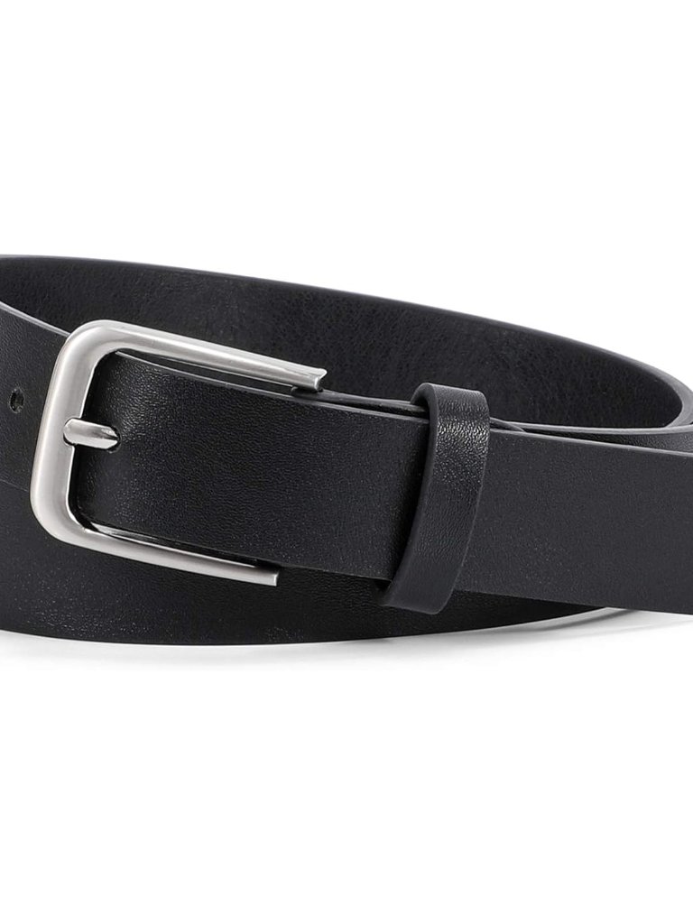 Women Casual Leather Belt For Jeans Pants, Fashion Ladies Waist Dress Belt